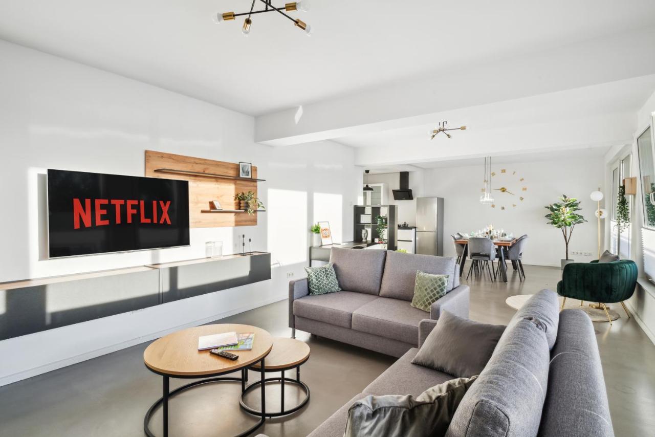 Design-Apartment - Bochum Zentrum - 2 Balkons - 118M2 - Netflix Kültér fotó